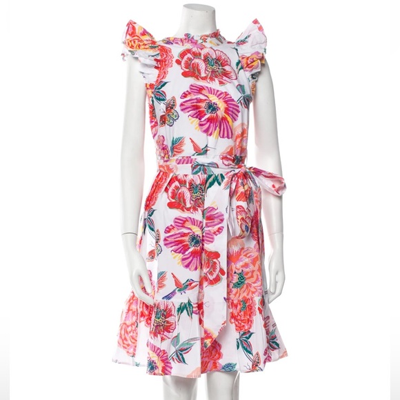 Banjanan White Floral Print Dress - Picture 1 of 6